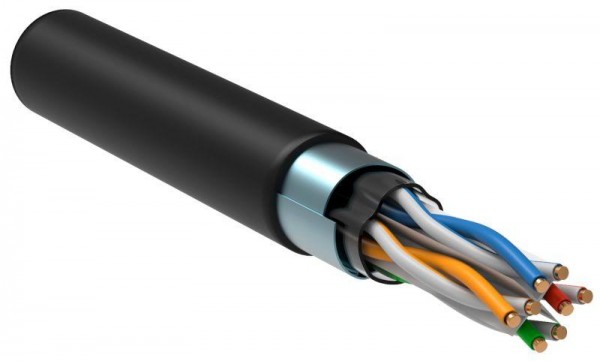  Кабель связи витая пара F/UTP 4х2х23AWG кат.6 solid LDPE (305м) черн. (м) ITK LC3-C604-339 