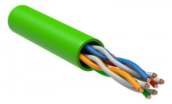  Кабель связи витая пара U/UTP (24AWG) кат.5е 4х2х0.51 ож LSZH (305м) зел. (м) ITK LC1-C5E04-122 