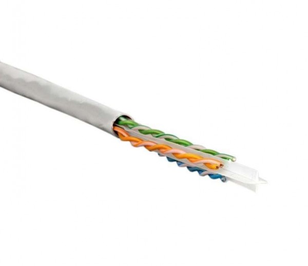  Кабель UTP 4-C6-SOLID-GY-305 витая пара UTP (U/UTP) кат. 6 4х2х0.5 (23 AWG) ож (solid) PVC сер. (305м) (м) Hyperline 42047 
