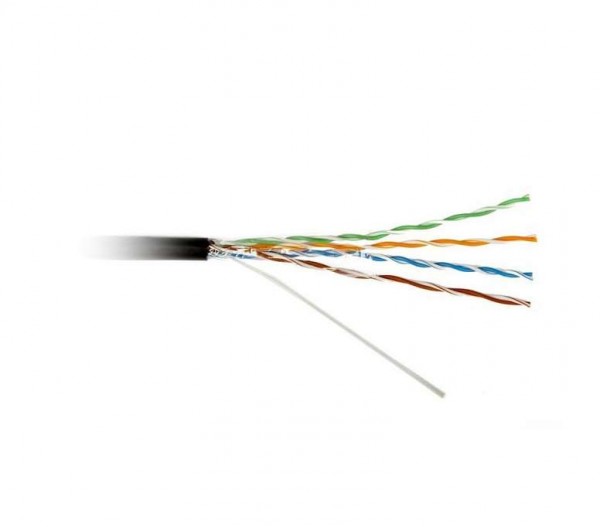  Кабель UTP 4-C5E-SOLID-OUTDOOR-40-500 витая пара UTP (U/UTP) кат. 5e 4х2х0.5 (24 AWG) ож (solid) для внешней прокладки (+60 град.C -40 град.C) PE (500м) (м) Hyperline 49118 