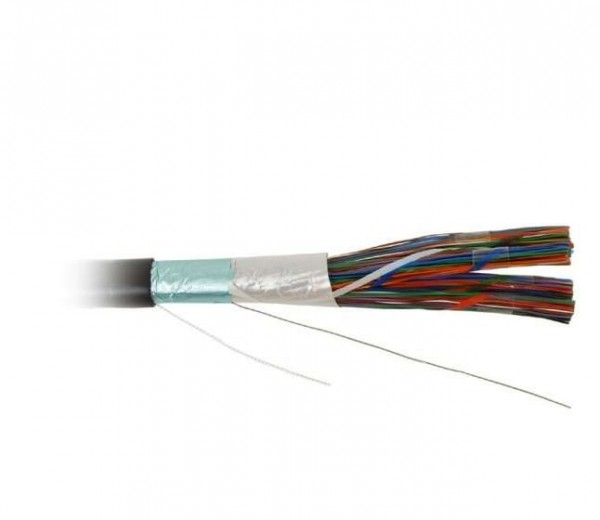  Кабель FUTP50-С3-S24-OUT-PE-BK витая пара F/UTP кат. 3 50 пар (24 AWG) ож (solid) экран-фольга внешн. UV PE (-40град.C - +60град.C) черн. Hyperline 19896 