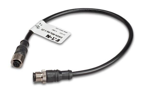  Кабель SWD4-M3LR5-1-2S соед. устройства входа/выхода IP67 5п оконц. со штекером и гнездом M12 (дл.0.3м) EATON 179543 