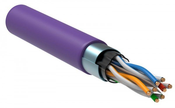  Кабель связи витая пара F/UTP кат.6 4х2х23AWG solid LSZH 305м фиолет. ITK LC1-C604-326 