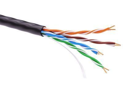  Кабель информационный неэкранированый U/UTP 4х2 кат.5е PE черн. DKC RN5EUUPE3BK 