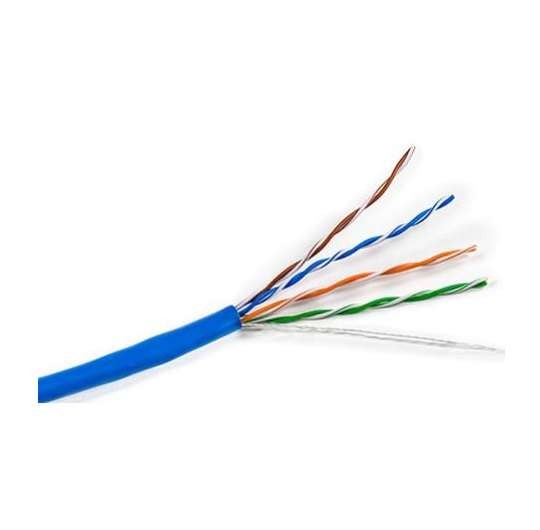  Кабель UUTP4-C5E-S24-IN-PVC-BL-305 (UTP4-C5E-SOLID-BL-305) витая пара UTP (U/UTP) кат.5e 4 пары (24 AWG) ож (solid) PVC (305м) син. Hyperline 42011 