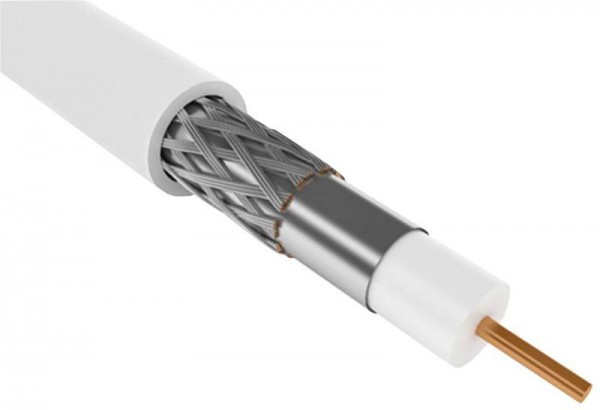  Кабель коаксиальный RG6 CCS 75Ом FPE PVC бел. (300м) GENERICA ITK CC1-R6F1-111-300-G 