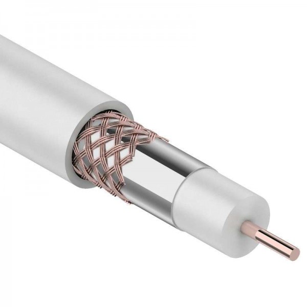  Кабель RG-6U+Cu (48%) 75Ом 100м бел. PROCONNECT 01-2206 