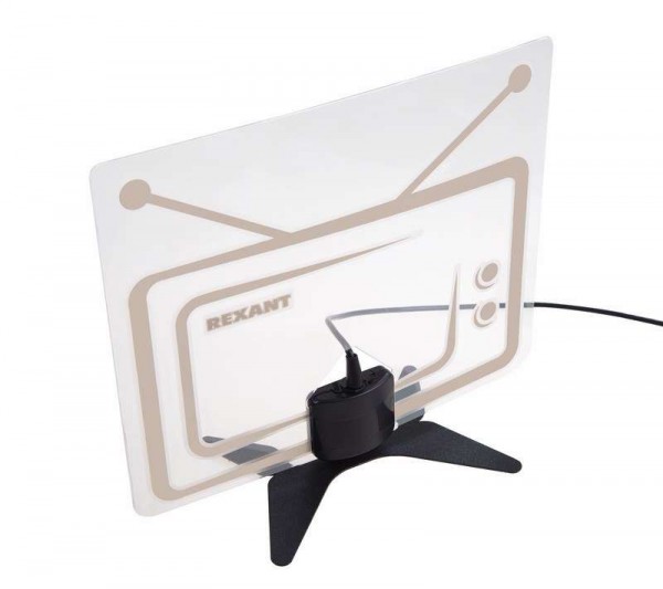  Антенна ТВ комнатная "АКТИВНАЯ" для цифрового телевидения DVB-T2 Ag-719 (с USB) Rexant 34-0719 