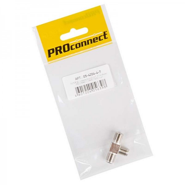  Переход соединитель x3 гнездо F (F-тройник) (инд. упак.) PROCONNECT 05-4204-4-7 
