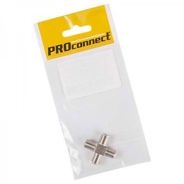  Переход соединитель x4 гнезда F (F- крест) (инд. упак.) PROCONNECT 05-4205-4-9 