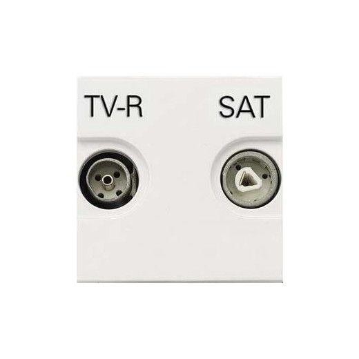  Розетка TV-R-SAT 2мод. Zenit с накладкой бел. ABB 2CLA225130N1101 