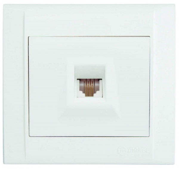  Розетка СП Defne 16А IP20 TF ЕВРО бел. Makel 42001014 