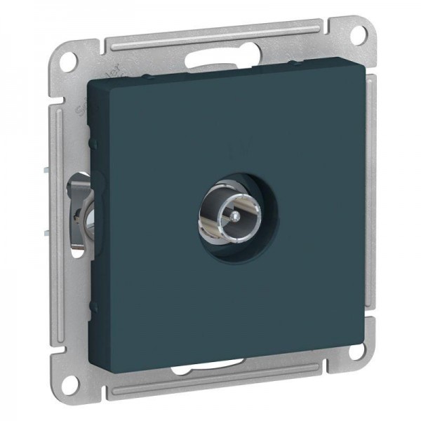  Механизм розетки TV проходной AtlasDesign 4DB изумруд SchE ATN000892 