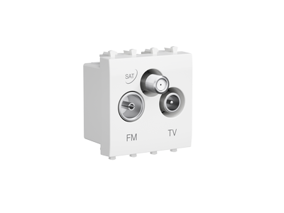  Розетка TV-FM-SAT 2мод. 16А Avanti "Белое облако" DKC 4400532 
