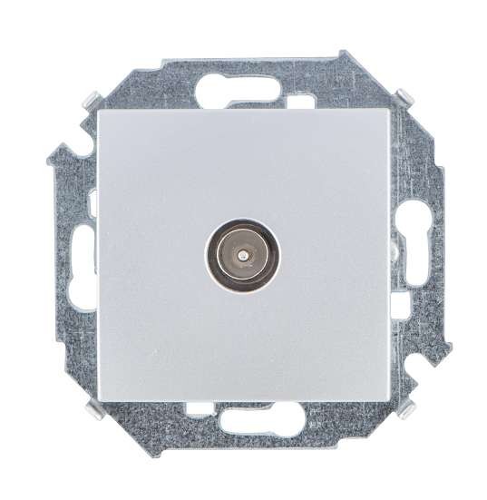  Механизм розетки TV СП Simon15 одиночная алюм. Simon 1591475-033 