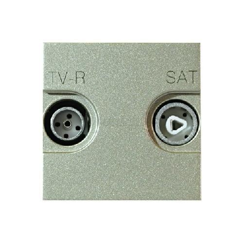  Розетка TV-R-SAT Zenit оконечная с накладкой шампань ABB 2CLA225170N1901 