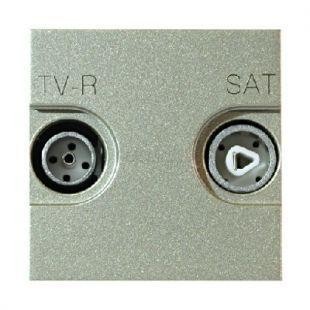  Розетка TV-R-SAT 2мод. Zenit с накладкой шампань ABB 2CLA225130N1901 