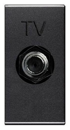  Розетка TV 1мод. Zenit антрацит ABB 2CLA215000N1801 