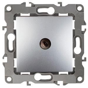  Розетка TV 1мод. 12-3101-03 алюм. ЭРА Б0014707 