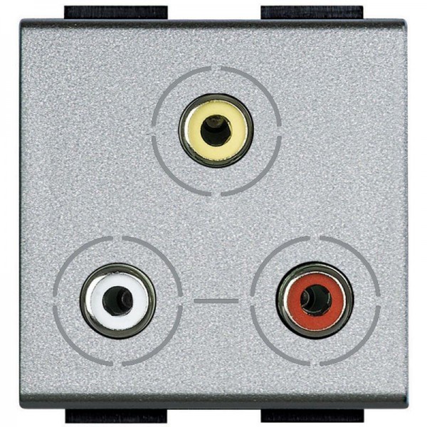  Разъем 3хRCA LivingLight алюм. Leg BTC NT4283 