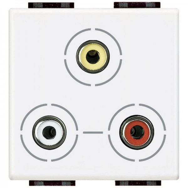  Разъем 3хRCA LivingLight бел. Leg BTC N4283 