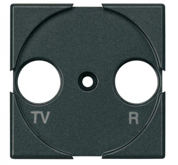  Панель лицевая для роз. TV/FM + SAT Axolute антрацит Leg BTC HS4212 