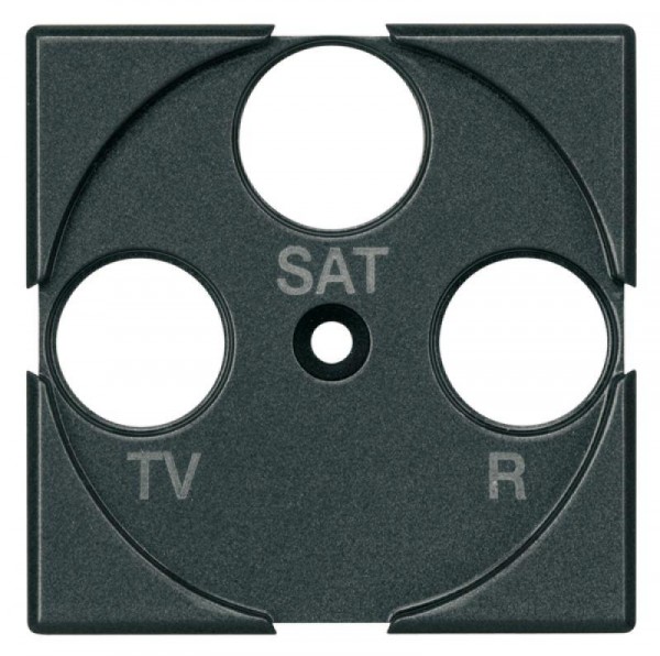  Панель лицевая для роз. TV + FM + SAT Axolute антрацит Leg BTC HS4207 