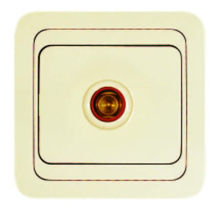  Розетка TV 1-м СП Mimoza 16А IP20 крем/крем Makel 25007 