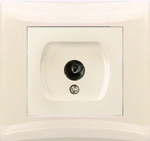  Розетка TV 1-м V01-12-T11-S крем. Volsten 9047 