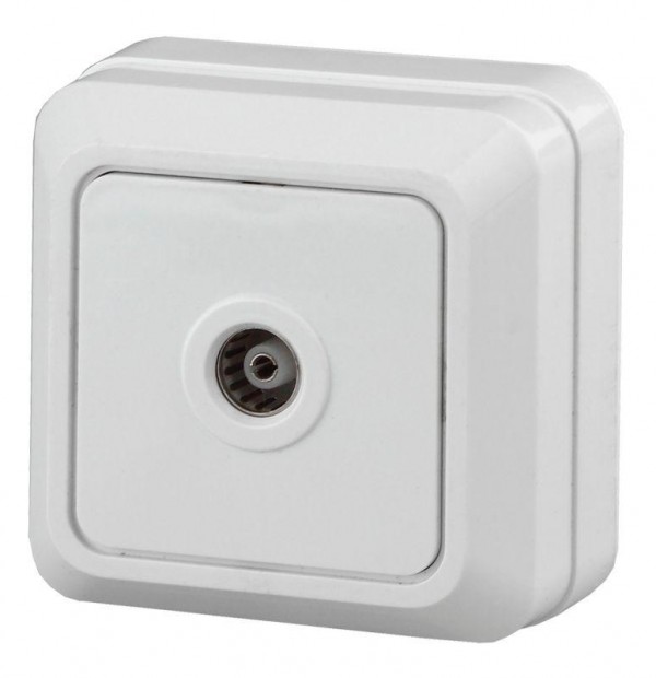  Розетка TV ОП Quadro 2-301-01 одиночная IP20 бел. Intro Б0027658 