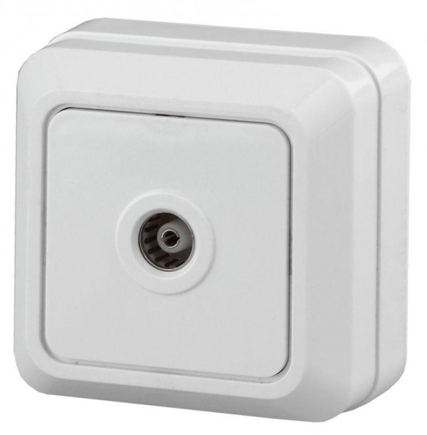  Розетка TV ОП Quadro 2Э-301-01 одиночная бел. Intro Б0038872 
