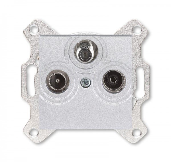  Розетка TV-R-SAT Levit единственная серебр. ABB 2CHH083303A6070 