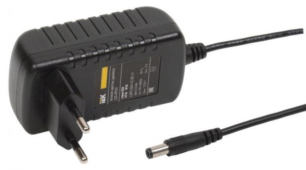  Драйвер LED ИПСН ECO 3528 24Вт 12В адаптер-JacK 5.5мм IP20 ИЭК LSP2-024-12-20-11 