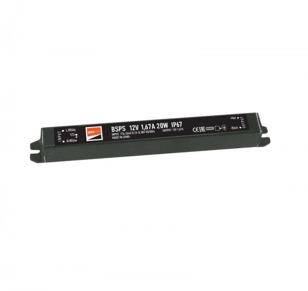  Драйвер BSPS 12В 1.67А 20Вт (new) влагозащищенный IP67 JazzWay 3329242А 