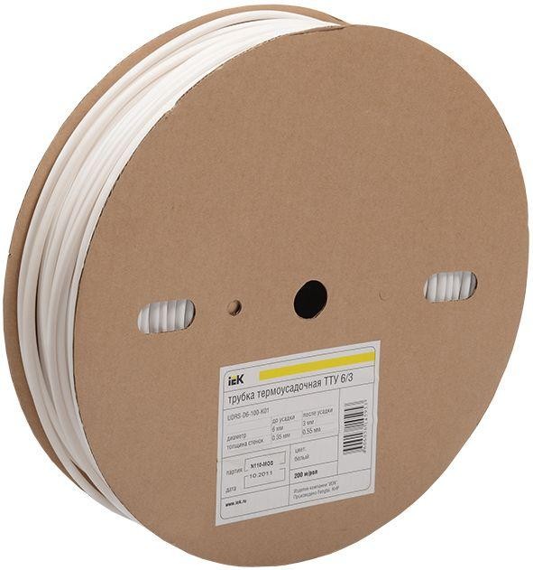  Трубка термоусадочная ТТУ-60/30 бел. (уп.25м) ИЭК UDRS-D60-25-K01 