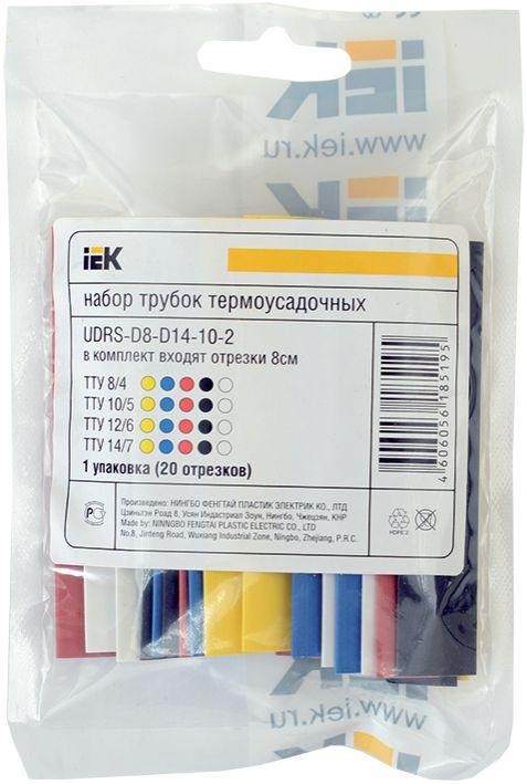  Набор трубок термоусадочных тонкостен. ТТУ 6/3 (4хЧ; 2хБ; К; С; Ж; З) 10х10см разноцвет. ИЭК UDRS-D3-D6-10-10 