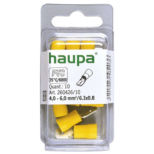  Штекер плоский изол. 2.5-6/0.8х6.3х0.8 (уп.10шт) HAUPA 260426/10 