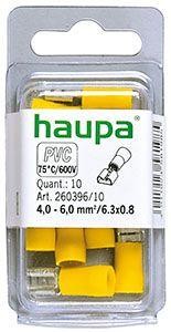  Гильза штепсельная плоская изол. 2.5-6/6.3х0.8 (уп.10шт) HAUPA 260396/10 