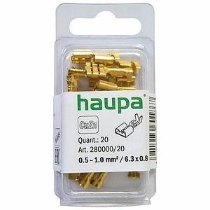  Наконечник изол. штыревой плоский 1.0-2.5/6.3х0.8 (уп.200шт) HAUPA 280004 