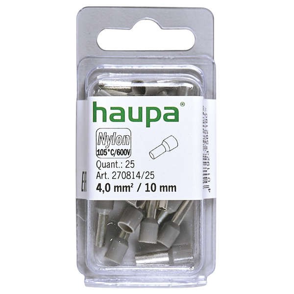  Гильза конечная изолированная (НШВИ) 4.0/10 сер. (уп.25шт) HAUPA 270814/25 