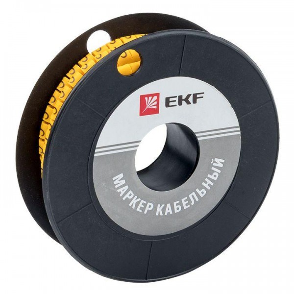  Маркер каб. 6.0кв.мм "C" (ЕС-3) (уп.350шт) EKF plc-KM-6-C 