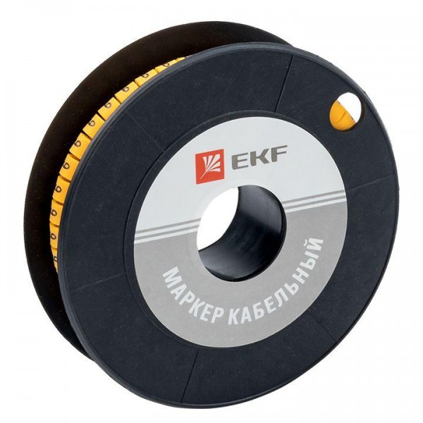  Маркер каб. 6.0кв.мм "9" (ЕС-3) (уп.350шт) EKF plc-KM-6-9 