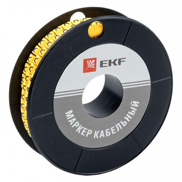  Маркер каб. 6.0кв.мм "A" (ЕС-3) (уп.350шт) EKF plc-KM-6-A 