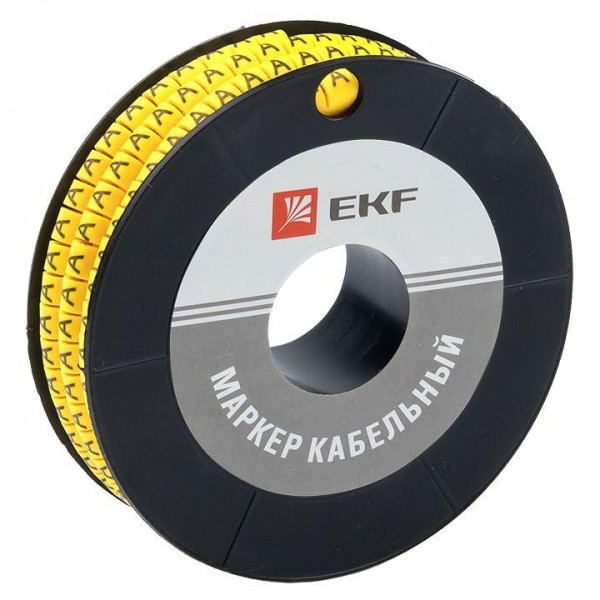  Маркер каб. 4.0кв.мм "A" (ЕС-2) (уп.500шт) EKF plc-KM-4-A 