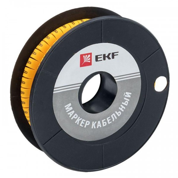  Маркер каб. 4.0кв.мм "8" (ЕС-2) (уп.500шт) EKF plc-KM-4-8 