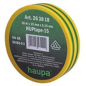  Изолента ПВХ 19мм (рул.20м) d74мм желто-зел. HAUPA 263860 