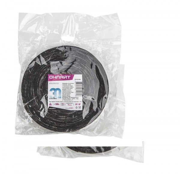  Изолента ХБ 15мм (рул.30м) OIT-H15-30/BL 300г ОНЛАЙТ 61161 