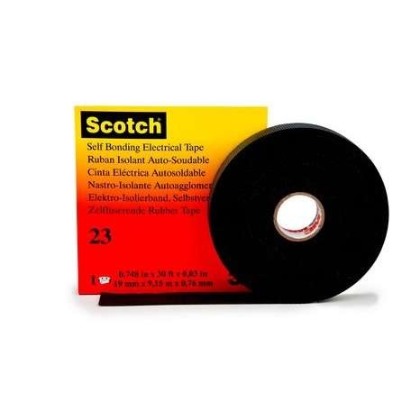  Изолента ЭПР самослипающаяся 19мм (рул.9.1м) Scotch 23 черн. 3М 7000007286 
