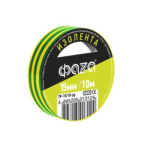  Изолента TP-15/10 желт./зел. ФАZА 5013124new 
