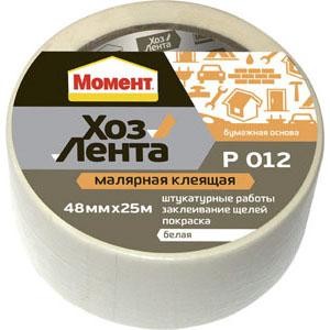  Лента клейкая "Хозлента Момент" малярная 25м Момент Б0014392 